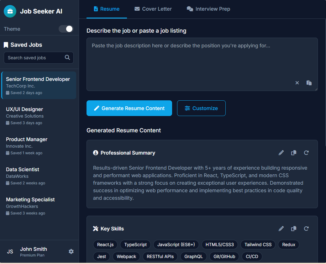 Job Seeker AI Preview